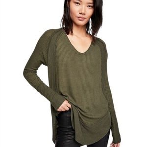 We The Free Catalina Thermal Waffle Knit Top